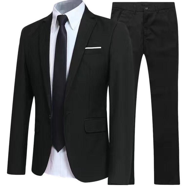 Korean Men Formal Wear - Men's Tee-Piece Suit Slim Fit Wedding