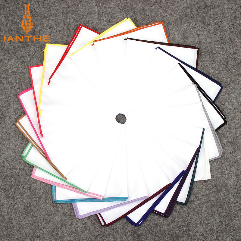 Men Formal Wear Wedding - 2018 Fashion Mens Cotton White Handkerchief