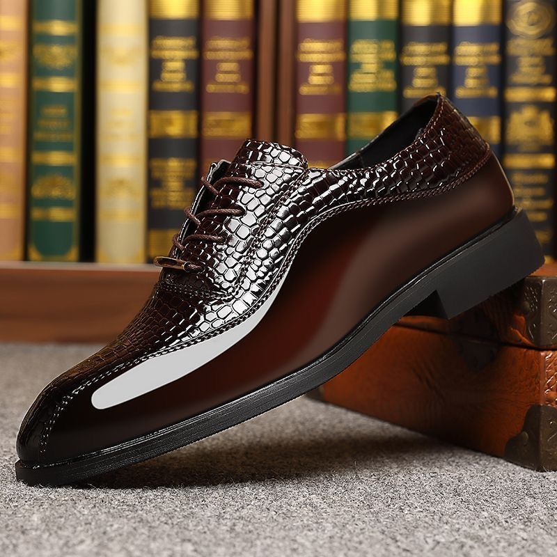 Men'S Formal Style - Men's Glossy Patent Leather British Style