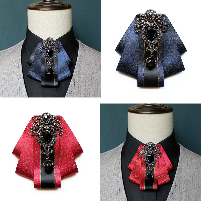 Men Formal Wear Wedding - High-grade Handmade Diamond British Style Bow
