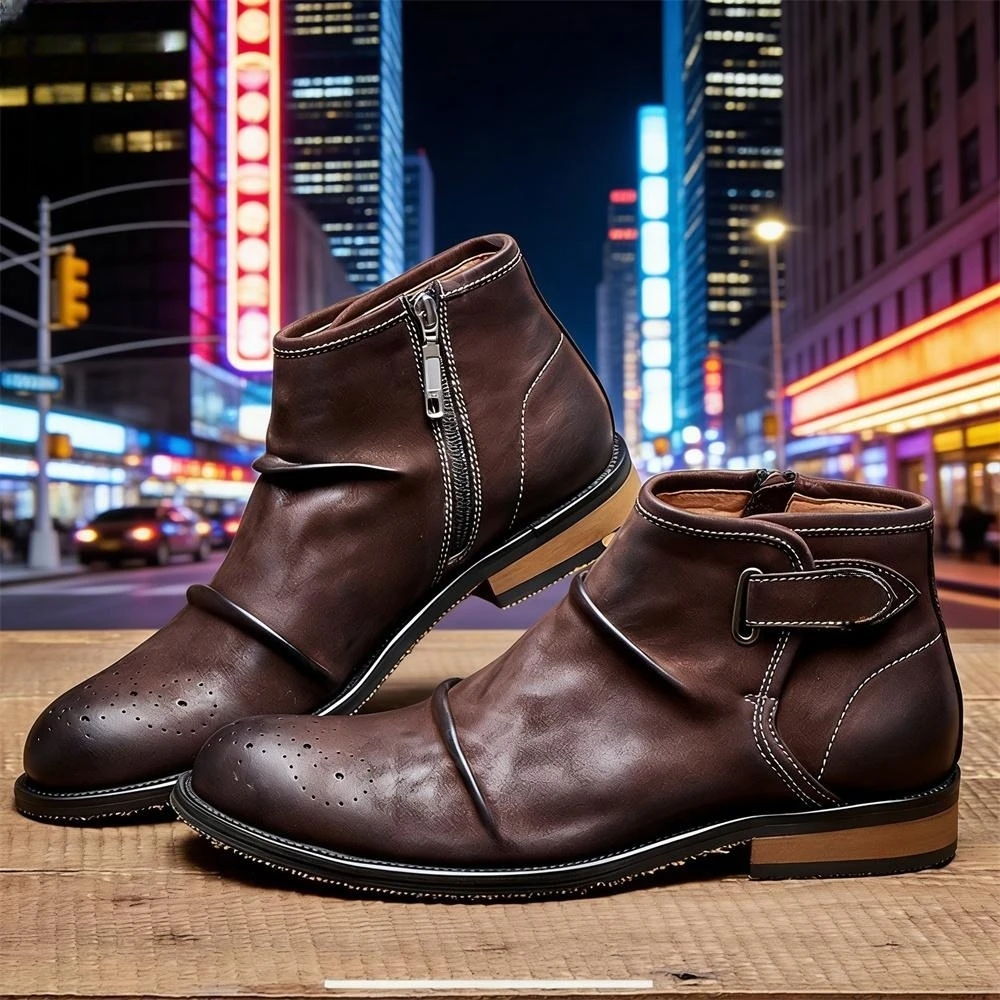 Men's Brogue Toe Ankle Boots,  - Formal Men Daily Wear Footwear review and price