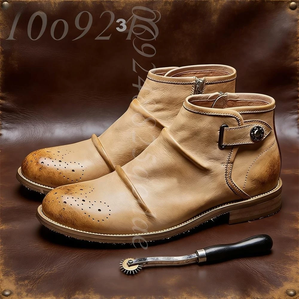 Men's Brogue Toe Ankle Boots,  - Formal Men Daily Wear Footwear review and price