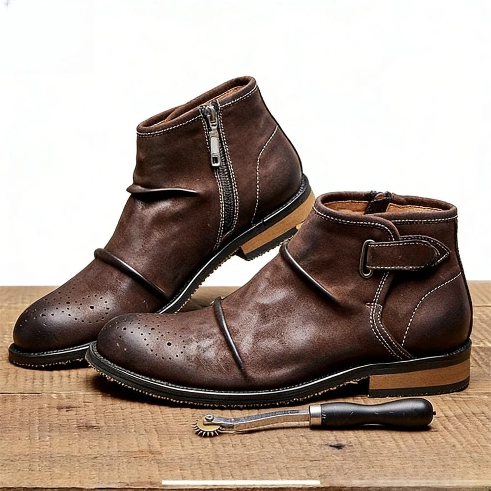 Men's Brogue Toe Ankle Boots,  - Formal Men Daily Wear Footwear review and price