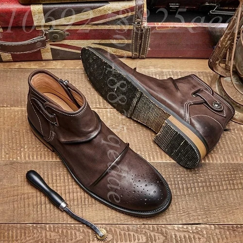 Men's Brogue Toe Ankle Boots,  - Formal Men Daily Wear Footwear review and price