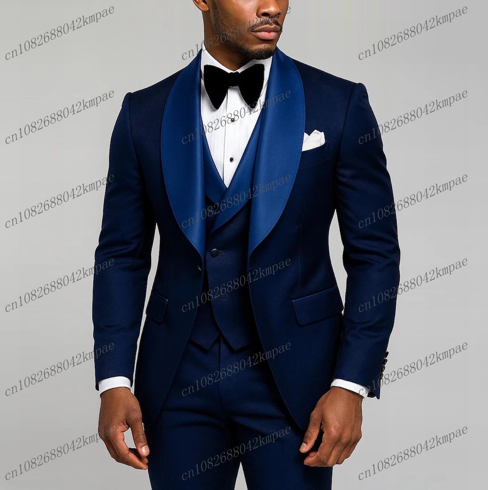 New Navy Blue Formal Men Suit  - Men Formal Wear Wedding review and price