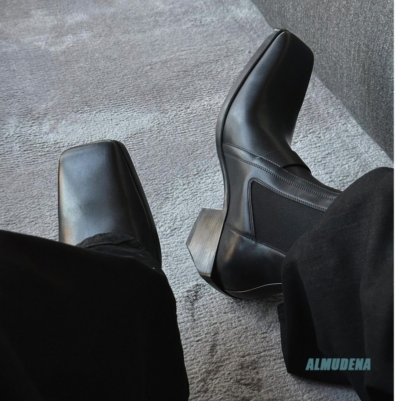 Square Toe Men's Black Leather - Men'S Formal Style review and price
