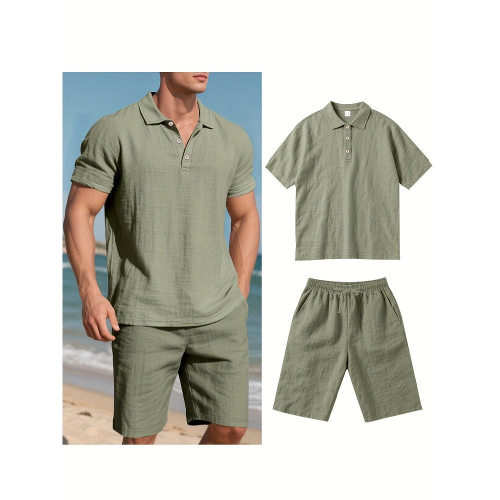 Summer Men Suit Fashion Linen  - Men'S Formal Beach Wear review and price