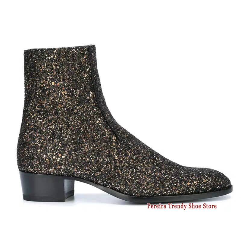 Autumn Winter Black Sequined M - Men Formal Wear With Boots review and price