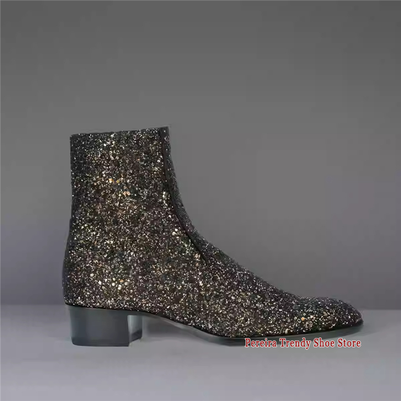 Autumn Winter Black Sequined M - Men Formal Wear With Boots review and price