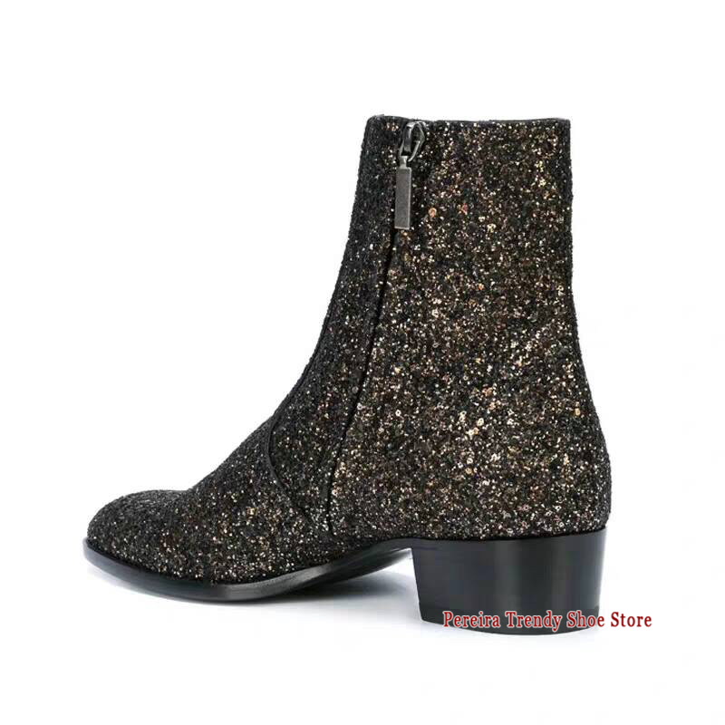 Autumn Winter Black Sequined M - Men Formal Wear With Boots review and price