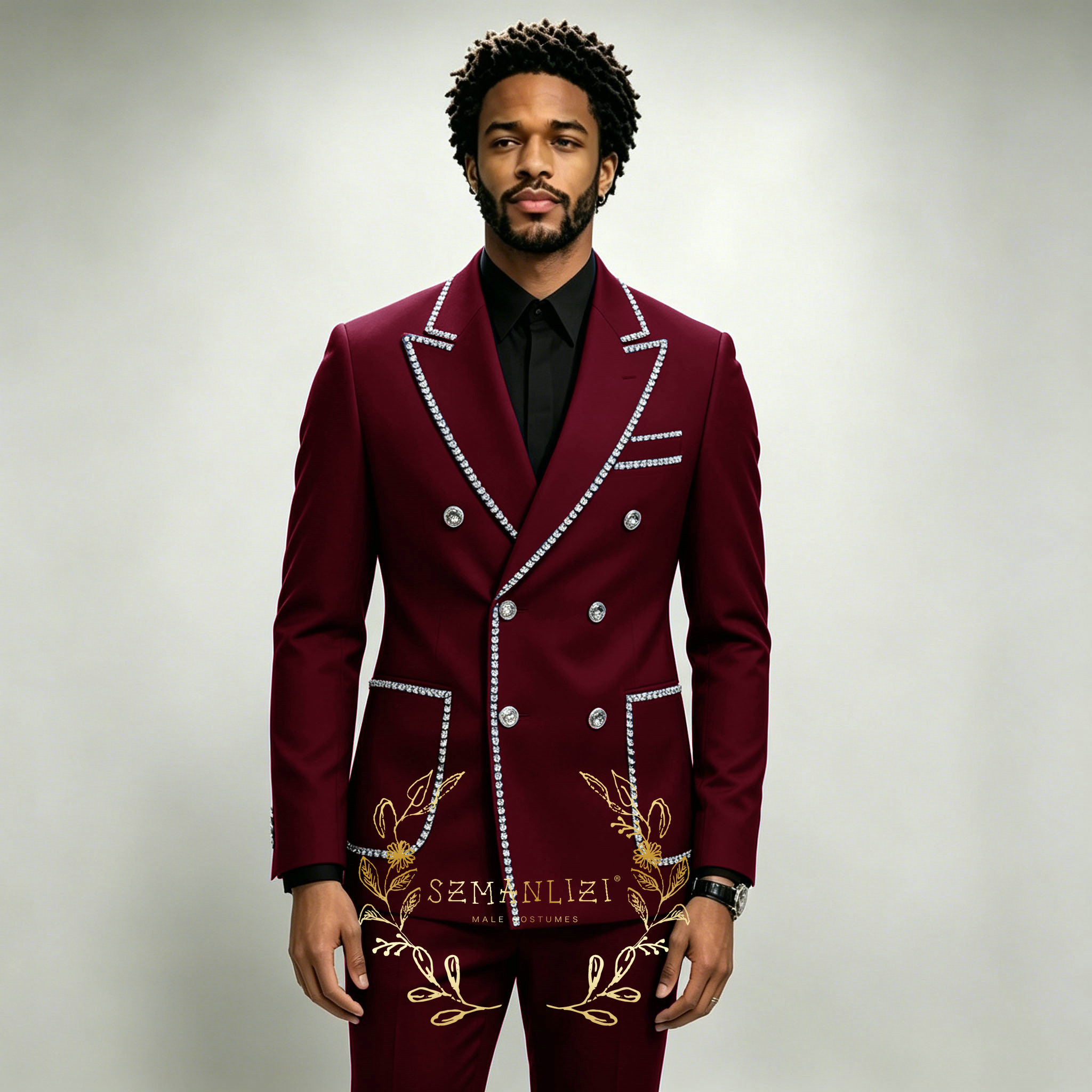 Luxury Men's Suits 2 Pieces Ro - Men Formal Wear Wedding review and price