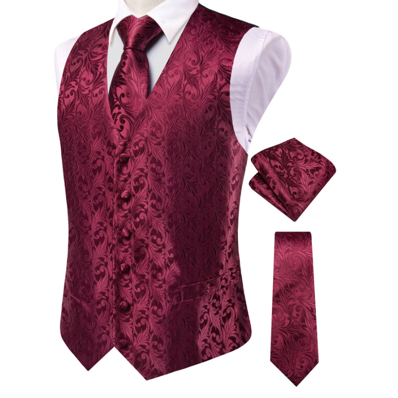 VerveRow Men Burgundy Floral J - Men'S Formal Wear Ties review and price
