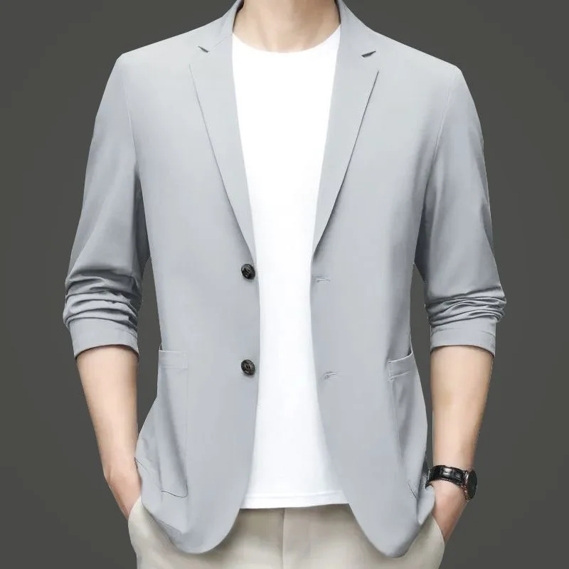New Summer Men Thin Blazers Bu - Men Formal Wear Summer review and price
