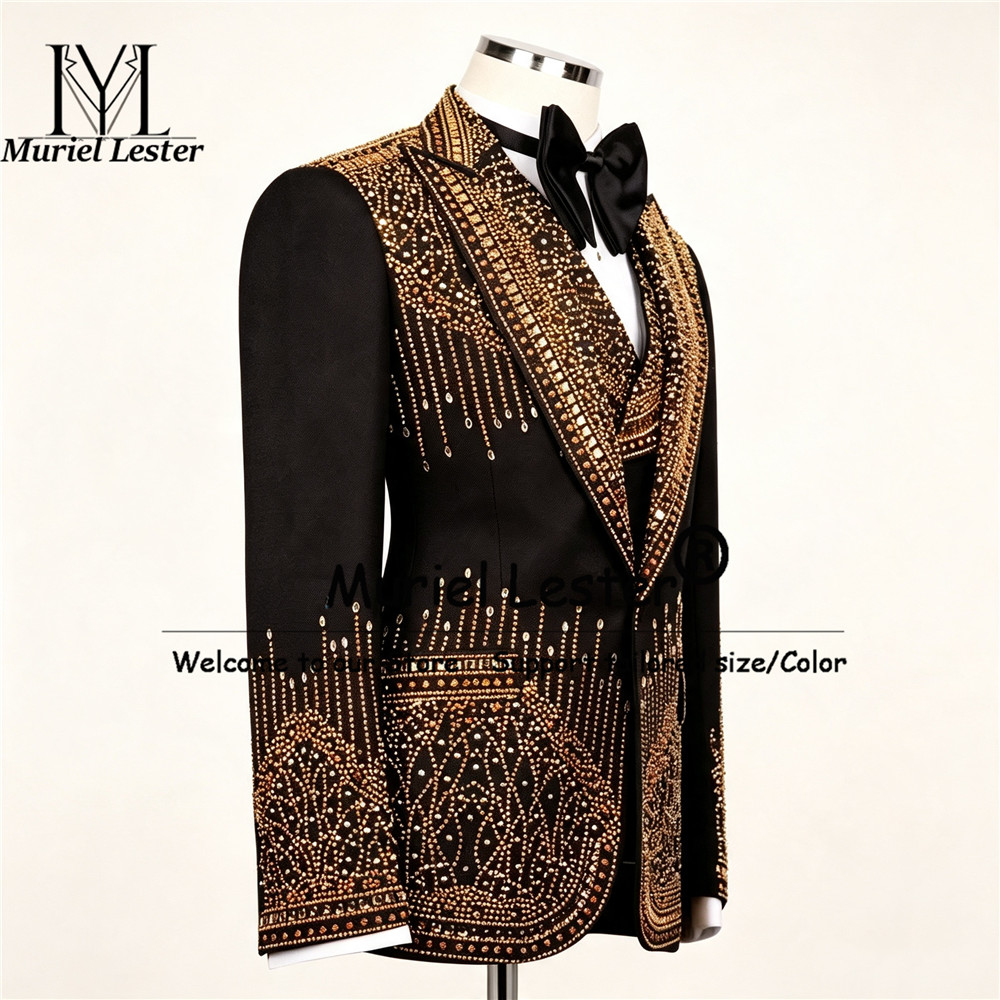 Luxury Men's Suits 3 Piece Set - Men Formal Wear Wedding review and price