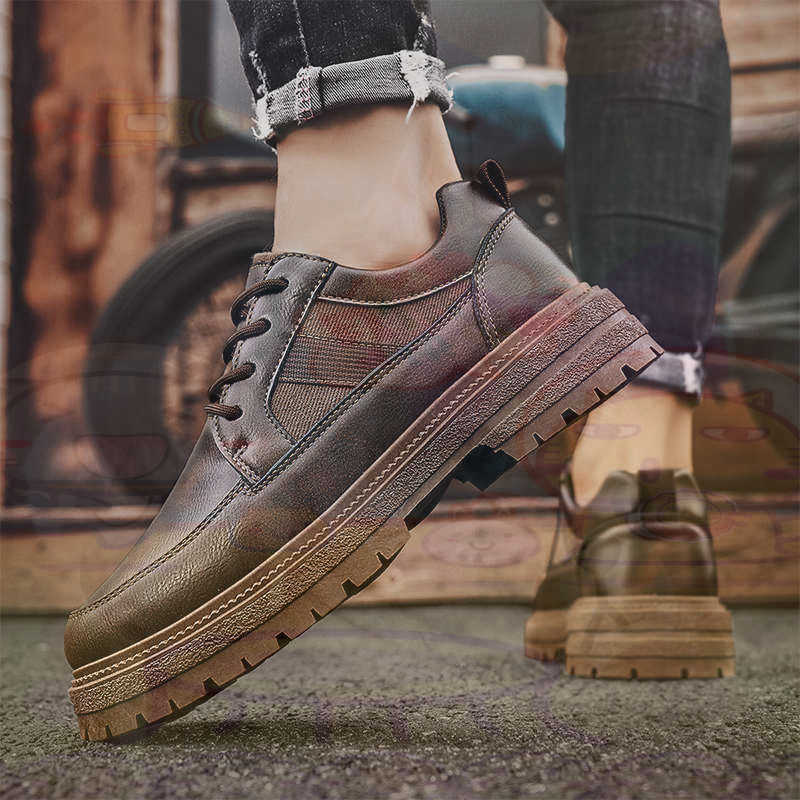 Dark Natural Leather Fashion T - Formal Men Daily Wear Footwear review and price