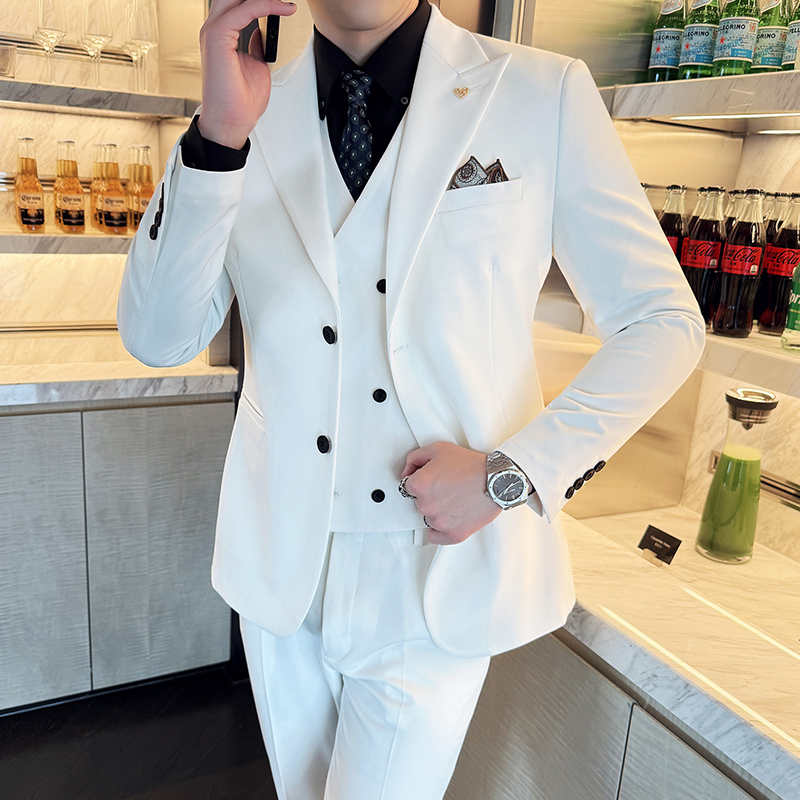 Slim-Fit Three-Piece Set Korea - Korean Men Formal Wear review and price
