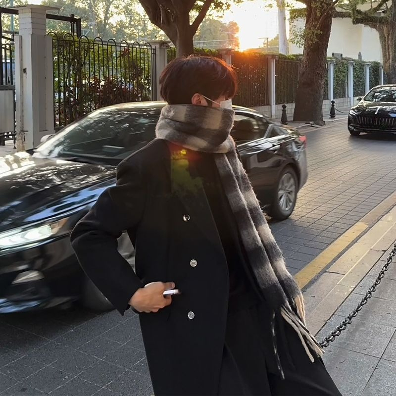 Korean Inspired Men's Wool Ove - Korean Men Formal Wear review and price