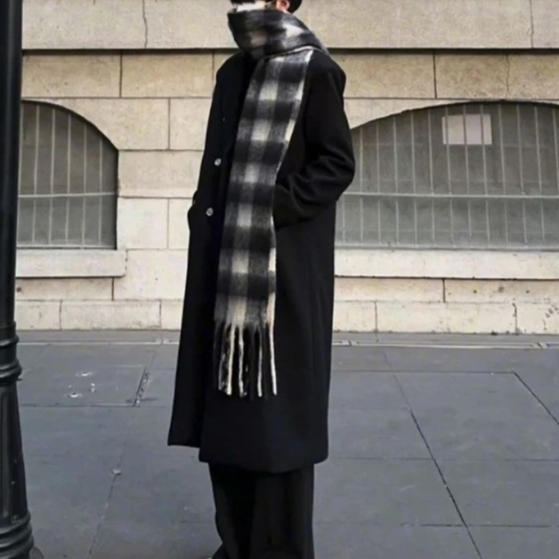 Korean Inspired Men's Wool Ove - Korean Men Formal Wear review and price