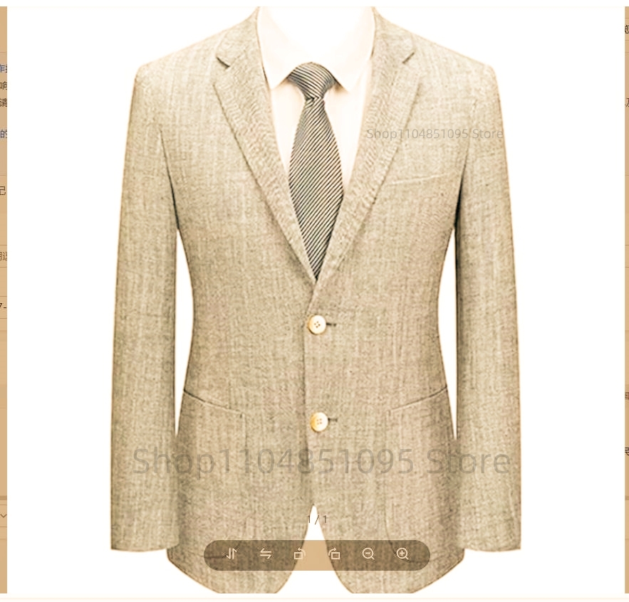 Men's Slim Fit Linen Suit Blaz - Men Formal Wear Summer review and price
