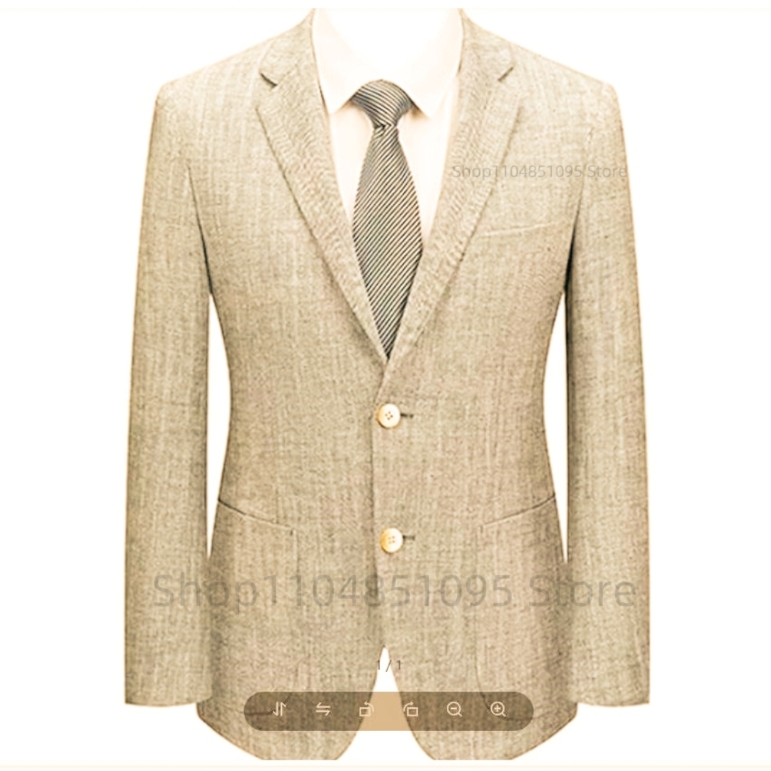 Men's Slim Fit Linen Suit Blaz - Men Formal Wear Summer review and price