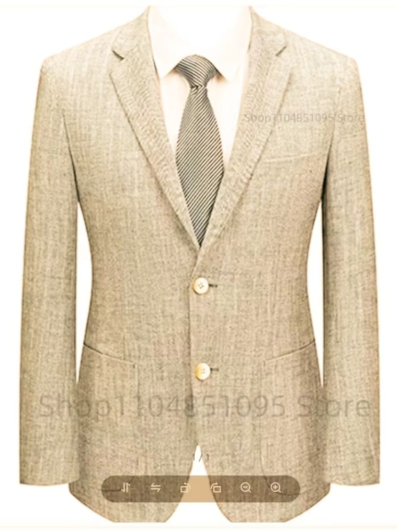 Men's Slim Fit Linen Suit Blaz - Men Formal Wear Summer review and price