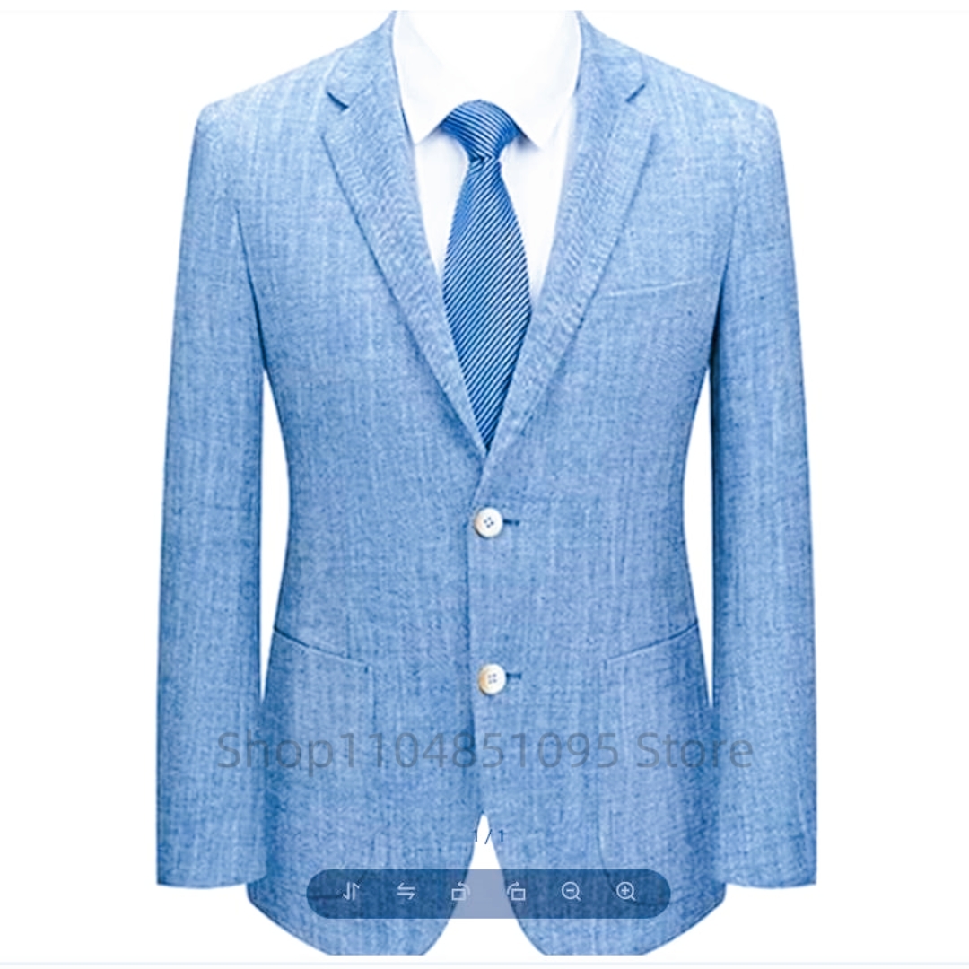 Men's Slim Fit Linen Suit Blaz - Men Formal Wear Summer review and price