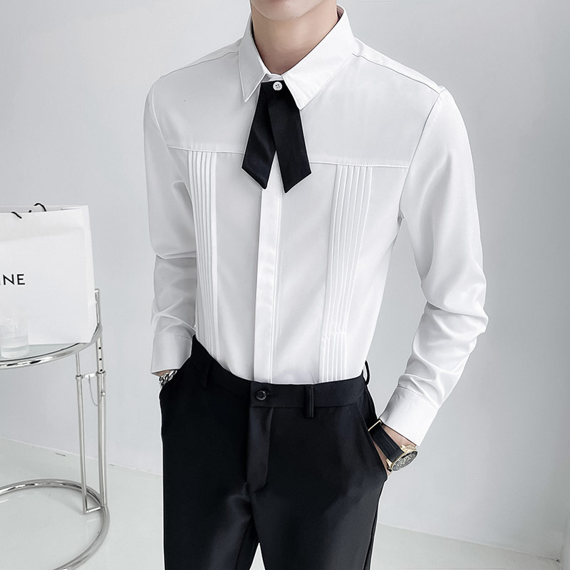 Luxury Men Wedding Party Shirt - Korean Men Formal Wear review and price
