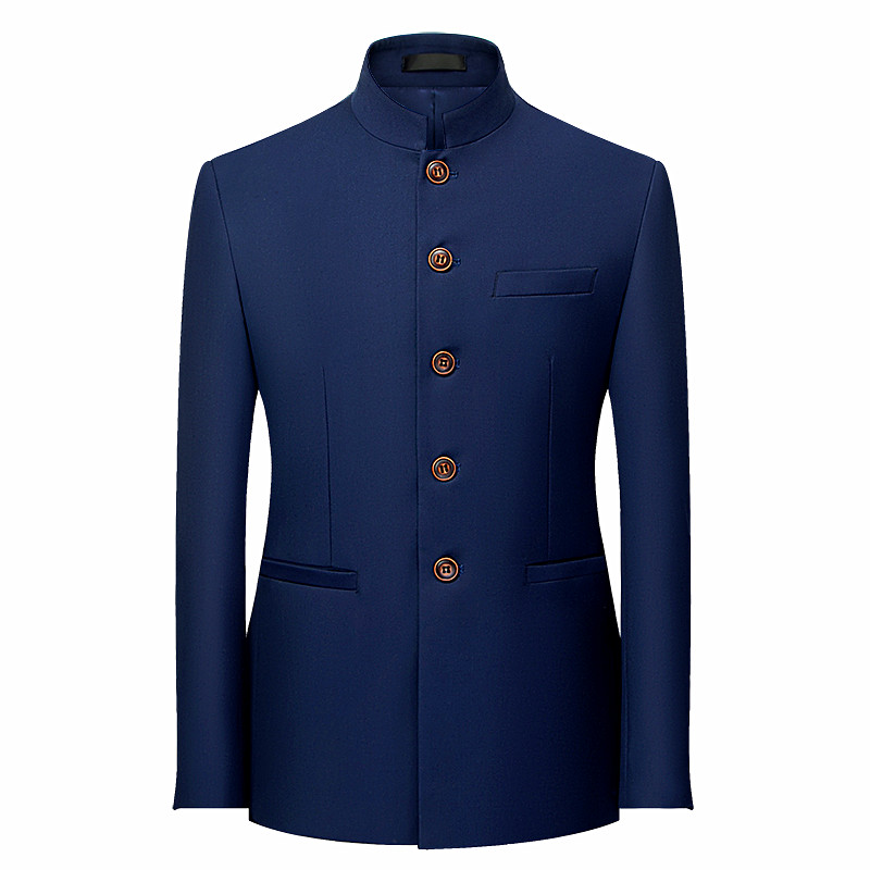 2026 Men's Chinese Style Long  - Korean Men Formal Wear review and price
