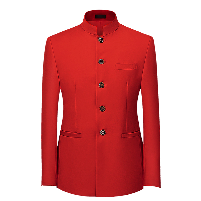 2026 Men's Chinese Style Long  - Korean Men Formal Wear review and price