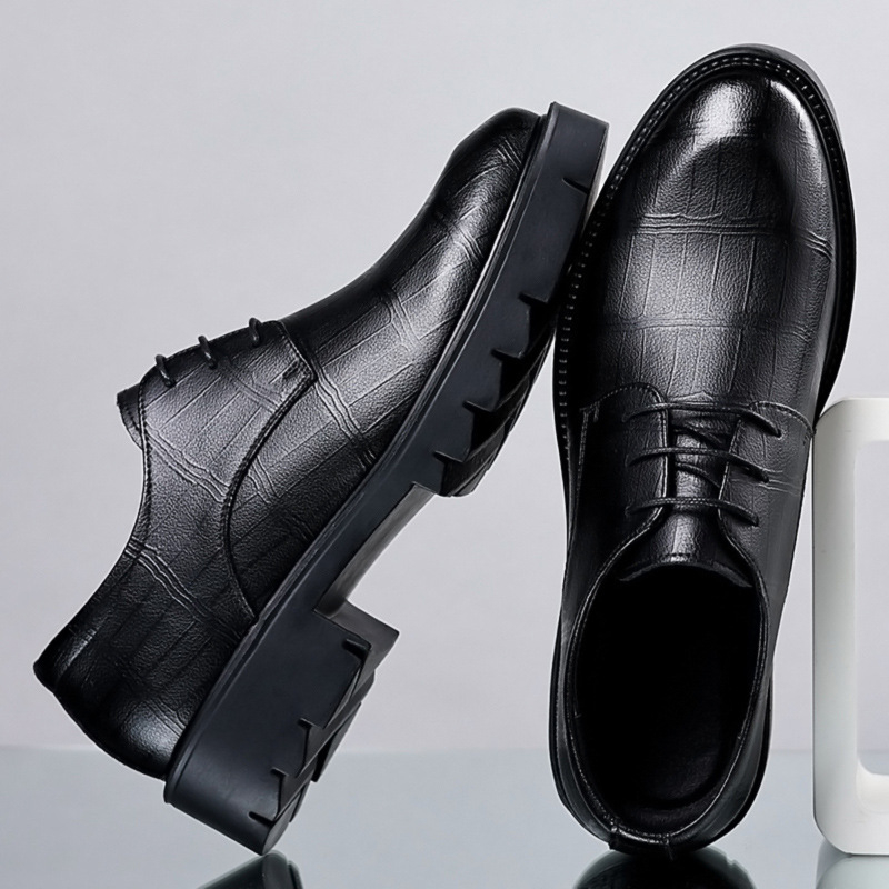Mens Black Leather Crocodile E - Men Formal Wear All Black review and price