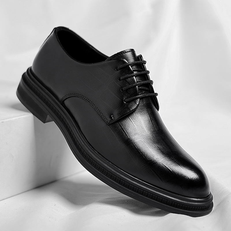Mens Black Textured Leather Po - Men Formal Wear All Black review and price