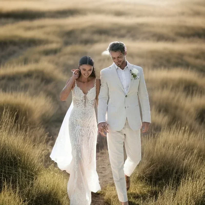 Linen Wedding Tuxedo For Men S - Men Formal Wear Summer review and price
