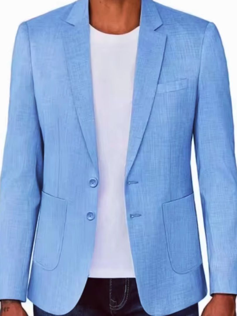 Slim Fit Men's Beige/Blue Line - Men Formal Wear Summer review and price