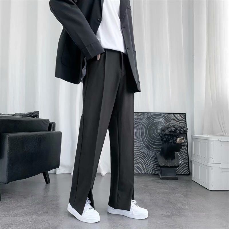 Spring/Summer Black Suit Pants - Korean Men Formal Wear review and price