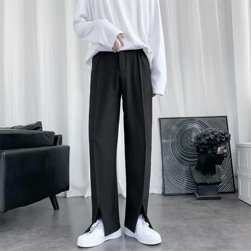 Spring/Summer Black Suit Pants - Korean Men Formal Wear review and price