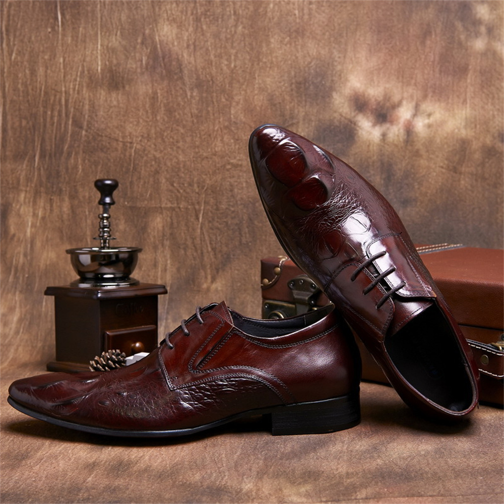 Cowhide Embossed Crocodile Pat - Men'S Formal Style review and price