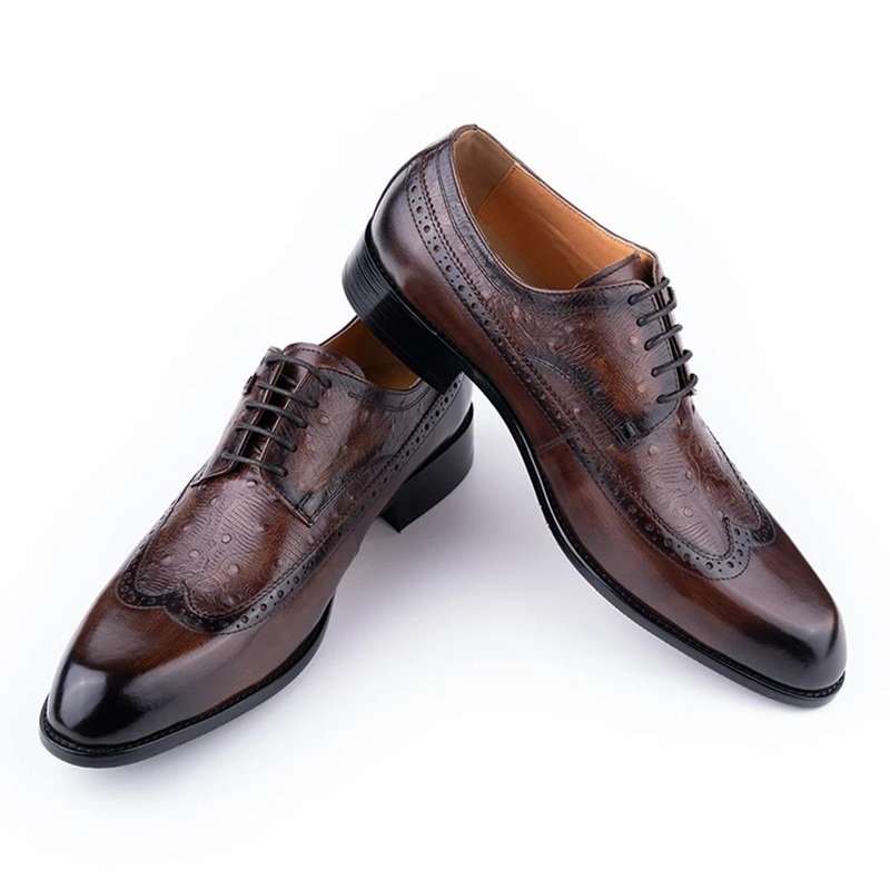 Men's Cowhide Leather Shoes La - Formal Men Daily Wear Footwear review and price