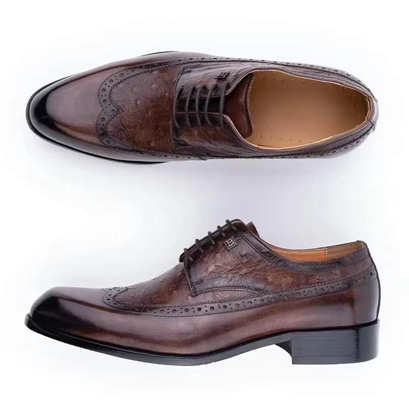 Men's Cowhide Leather Shoes La - Formal Men Daily Wear Footwear review and price