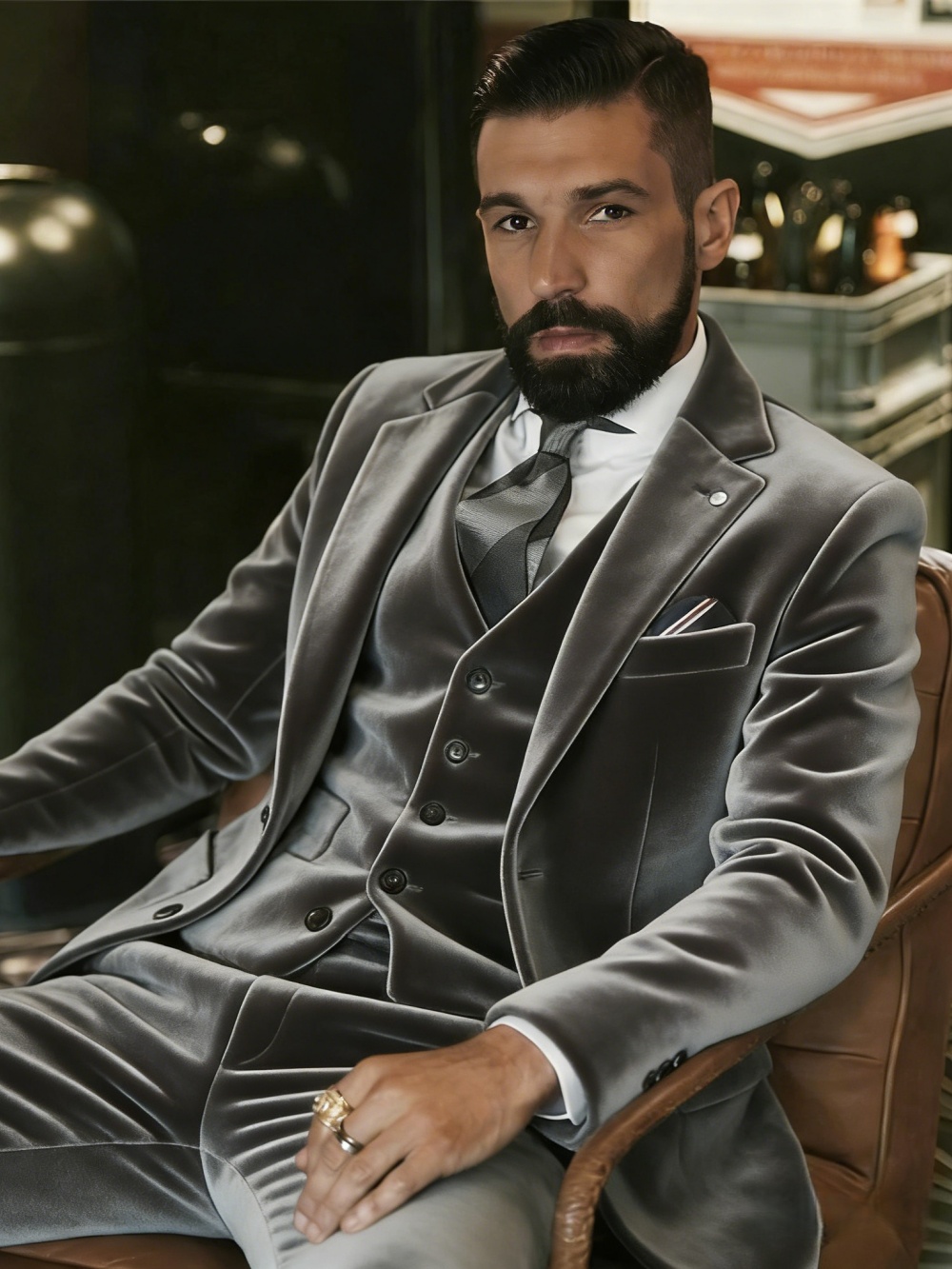 Men's Velvet Suits 3 Pieces Da - Men Formal Wear Wedding review and price