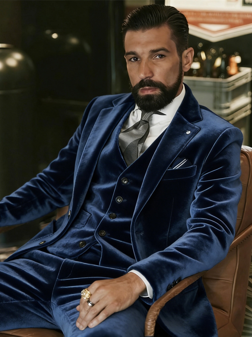 Men's Velvet Suits 3 Pieces Da - Men Formal Wear Wedding review and price
