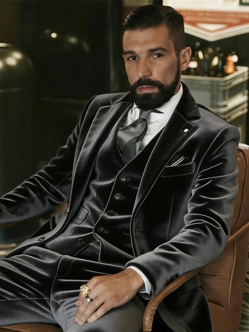 Men's Velvet Suits 3 Pieces Da - Men Formal Wear Wedding review and price