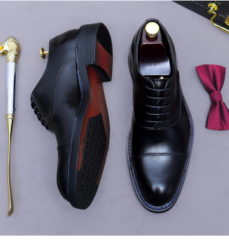 Cognac Cap-Toe Oxfords Genuine - Formal Men Daily Wear Footwear review and price
