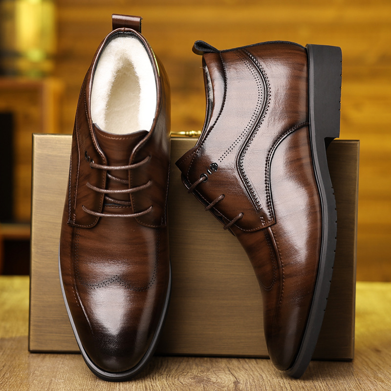 Men's Winter Leather Shoes Vel - Men Formal Wear With Boots review and price
