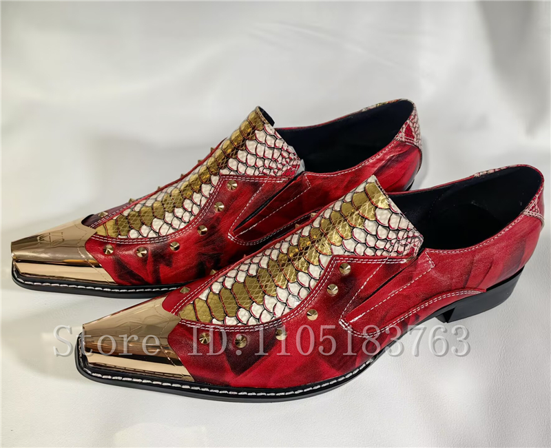 Baroque Style Red Snake Print  - Men'S Formal Style review and price