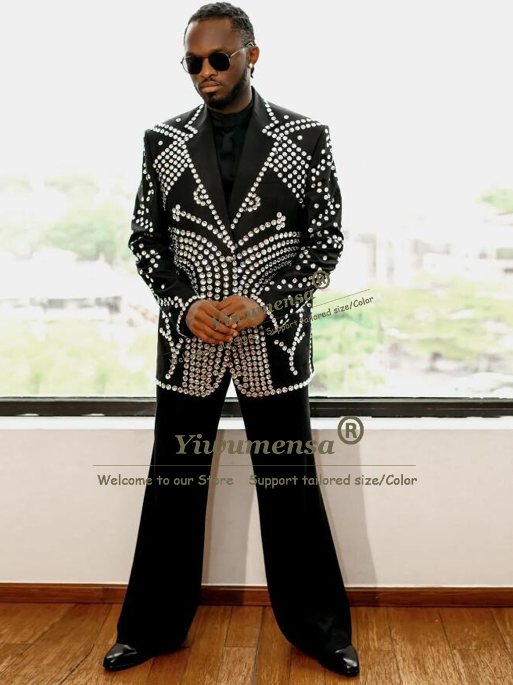 Heavy Beaded Stones Suits Men  - Men Formal Wear Wedding review and price